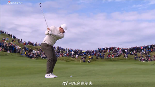 DP World巡回赛-爱尔兰公开赛第一轮 麦克罗伊挖起杆下杆击球慢放欣赏